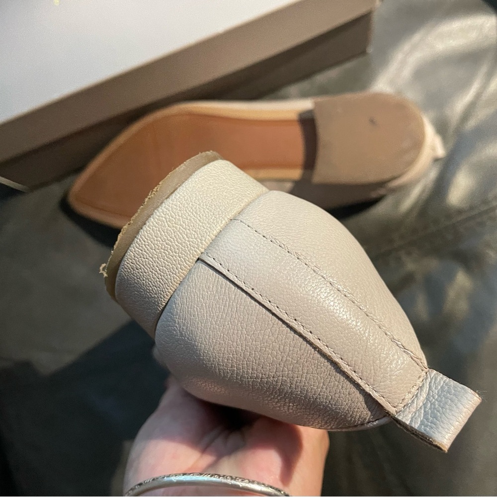 Franco Sarto Cream Flats Elegant Loafers - Picture 4 of 7